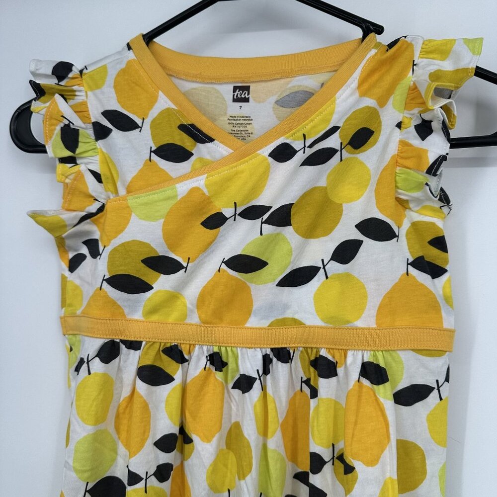 Tea Collection Girls Lemon Dress Size 7 - Picture 4 of 4
